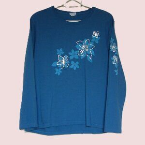 Crazy Shirts Women long Sleeve T-Shirt with Silver Accents